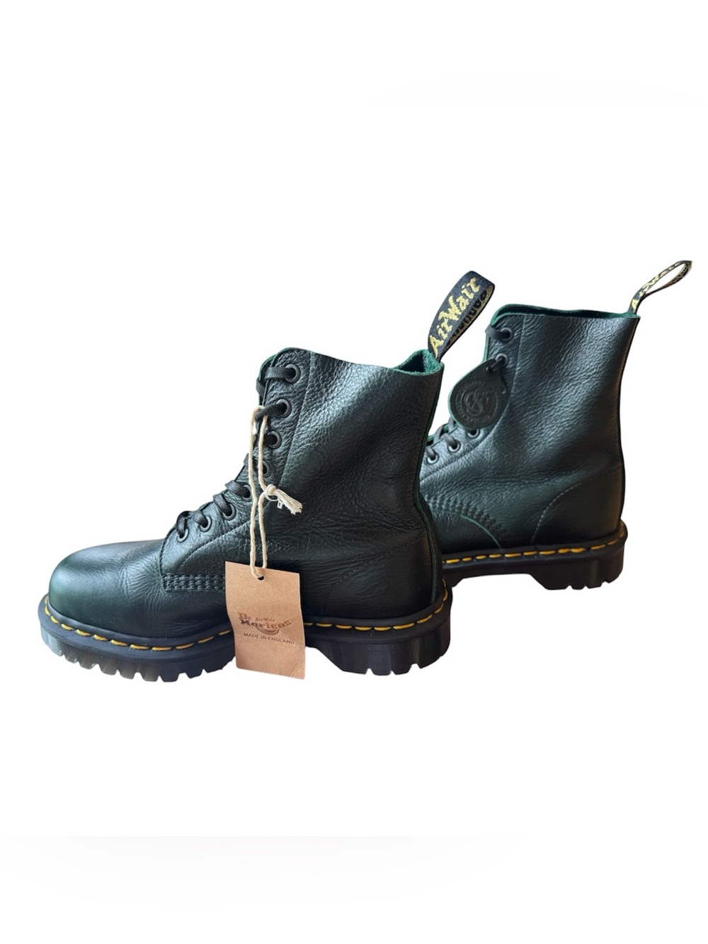 Rare Dr. Martens deep green 1460 Pascal Made in England Buckingham size 7 US - Picture 3 of 9